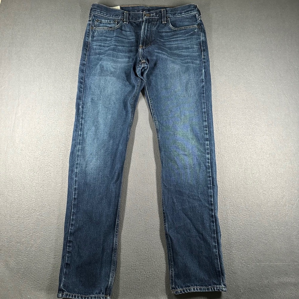 Hollister Slim Straight Jeans Mens W32 L32 Dark Wash Slim Fit Denim Pants